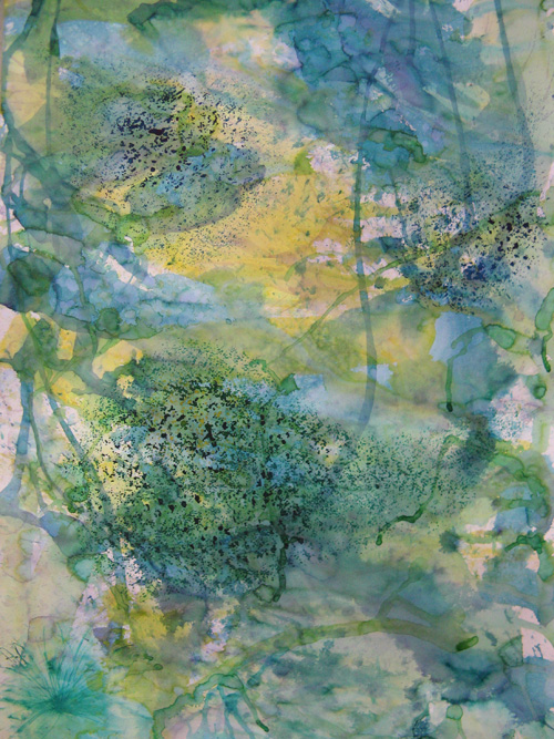 © Wilhelm Roseneder. Blaue Invasion/Blue invasion, 2005. Aquarell, Chinatusche auf Papier /Watercolour, Chinese ink on paper,  1.50x1.10 cm