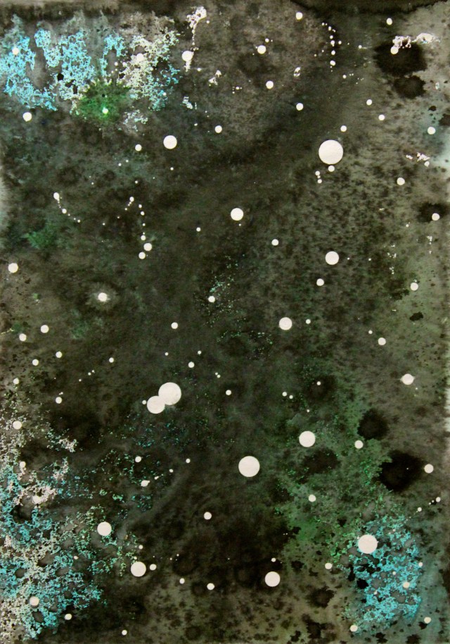 © Wilhelm Roseneder. Sternenbild /Constellation Nr. 1160710, 2010. Aquarell, Tusche, chinesische Reibtusche/Watercolour, ink, Chinese ink, 34x23.9 cm