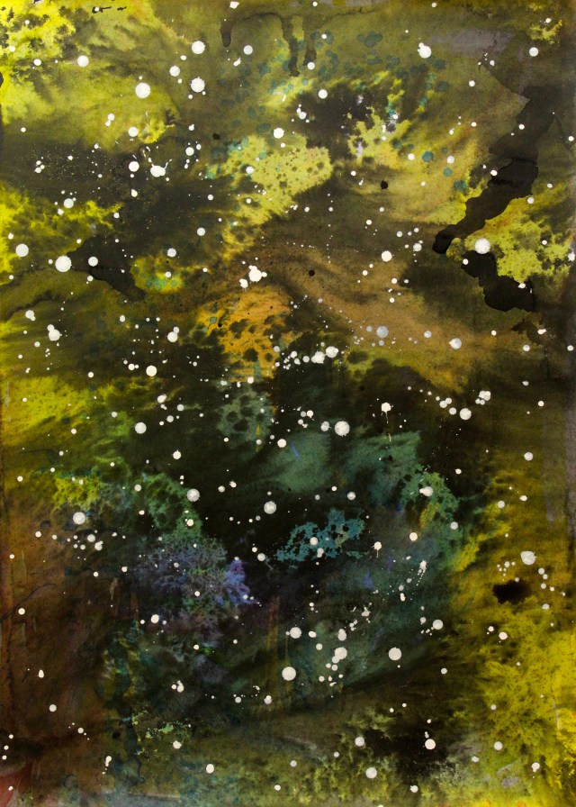 © Wilhelm Roseneder. Sternenbild /Constellation Nr. 6080610, 2010. Aquarell, Tusche, chinesische Reibtusche/Watercolour, ink, Chinese ink, 69,8x50 cm
