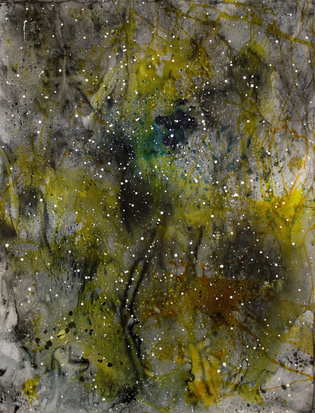 © Wilhelm Roseneder. Sternenbild /Constellation Nr.9150610, 2010. Aquarell, Tusche, chinesische Reibtusche/Watercolour, ink, Chinese ink, 1.99x1,52 cm