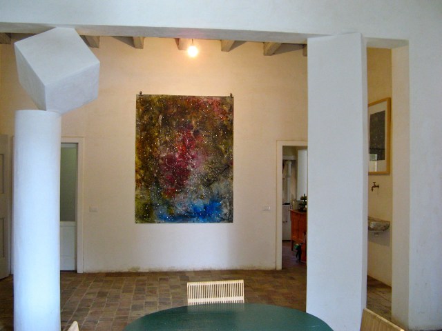 © Wilhelm Roseneder. Sternenbild II/Constellation II, 2010. Aquarell, Tusche, chinesische Reibtusche/Watercolour, ink, Chinese ink, 2.00x1,50 m.  Artfarm Pilastro. Pilastro di Bonavigo, Verona, Italy 2011