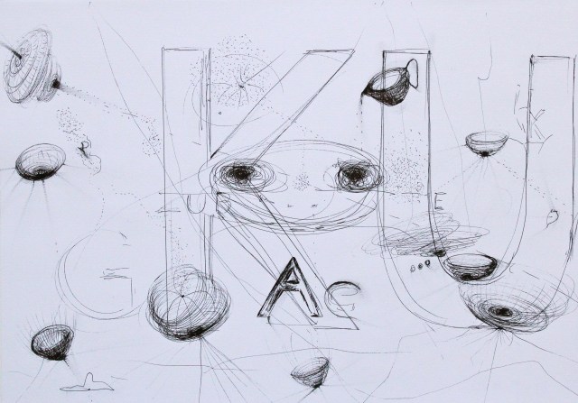 © Wilhelm Roseneder. Series. Notizen/Notes, 2012. Zeichnung/Drawing. Bleistift, Allstift, Kugelschreiber, Filzstift/Pencil, all pen, ball pen, felt pen, 42x30 cm