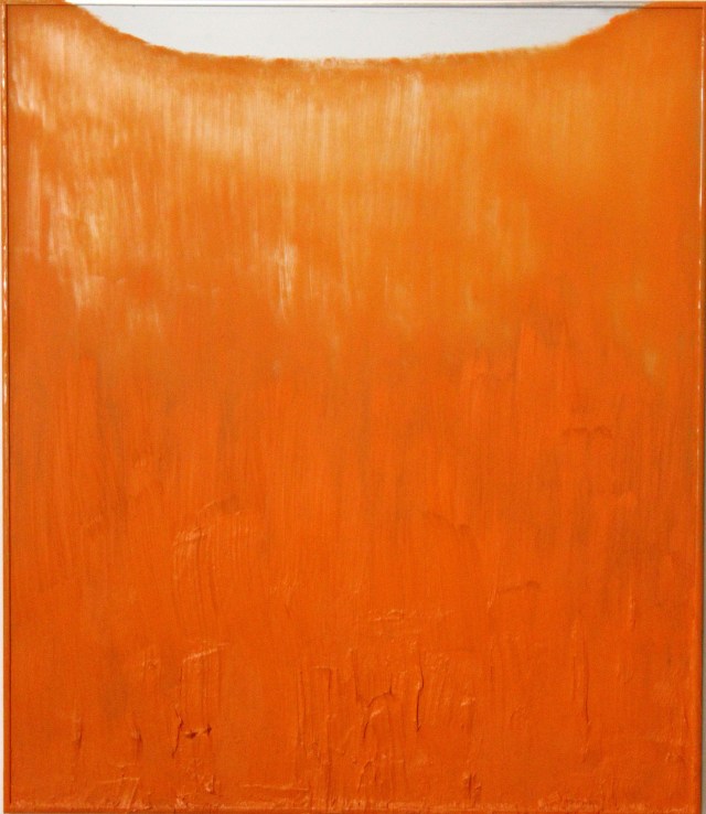 © Wilhelm Roseneder. Kadmiumorange dunkel, 2002. Öl auf Spiegel/Oil on mirror, 70x60cm